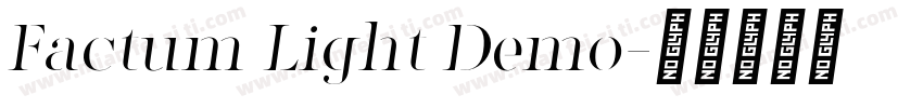 Factum Light Demo字体转换